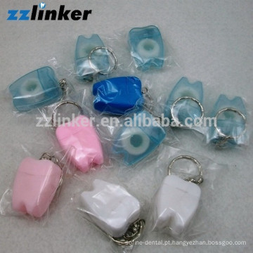 Forma de dente artesanato dental Dental Floss Key Chain